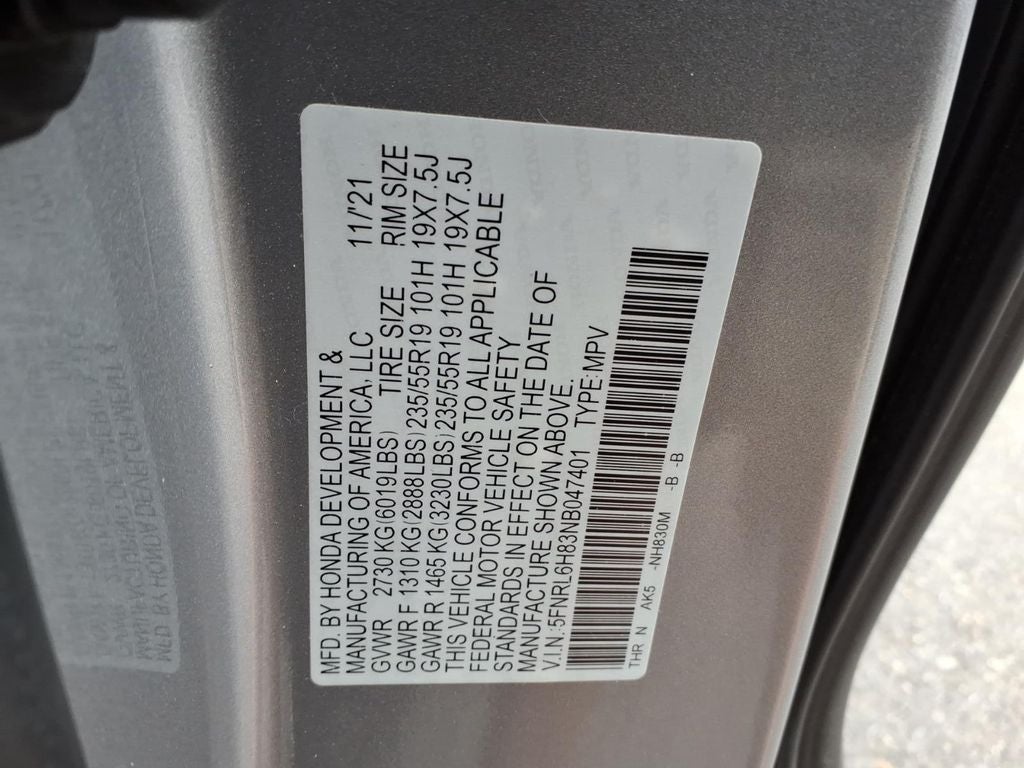 2022 Honda Odyssey Touring