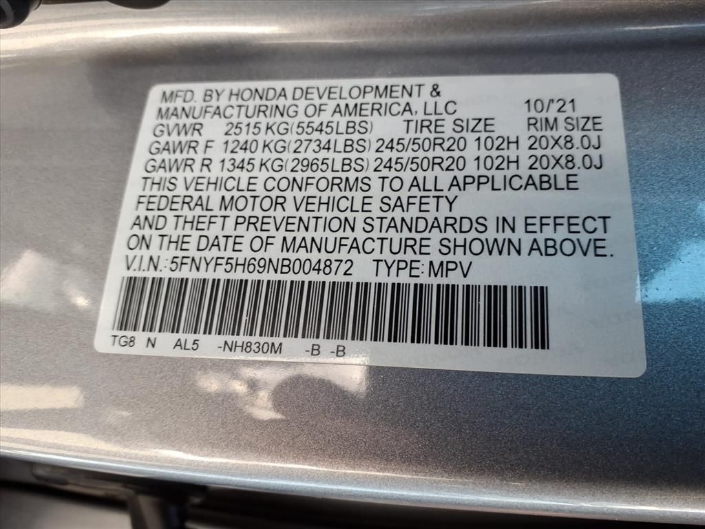 2022 Honda Pilot Touring 7 Passenger