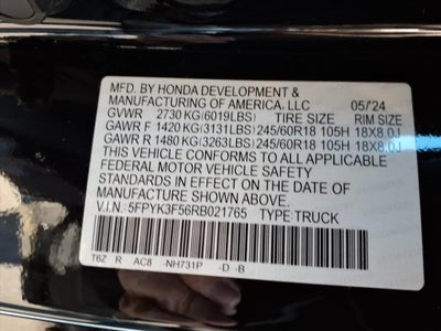 2024 Honda Ridgeline RTL