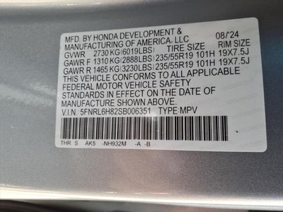 2025 Honda Odyssey Touring